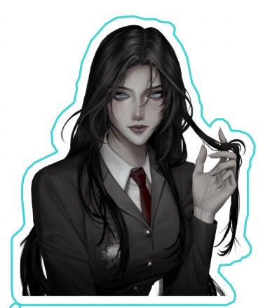Gabrielle Vadala Anime Portrait Sticker
